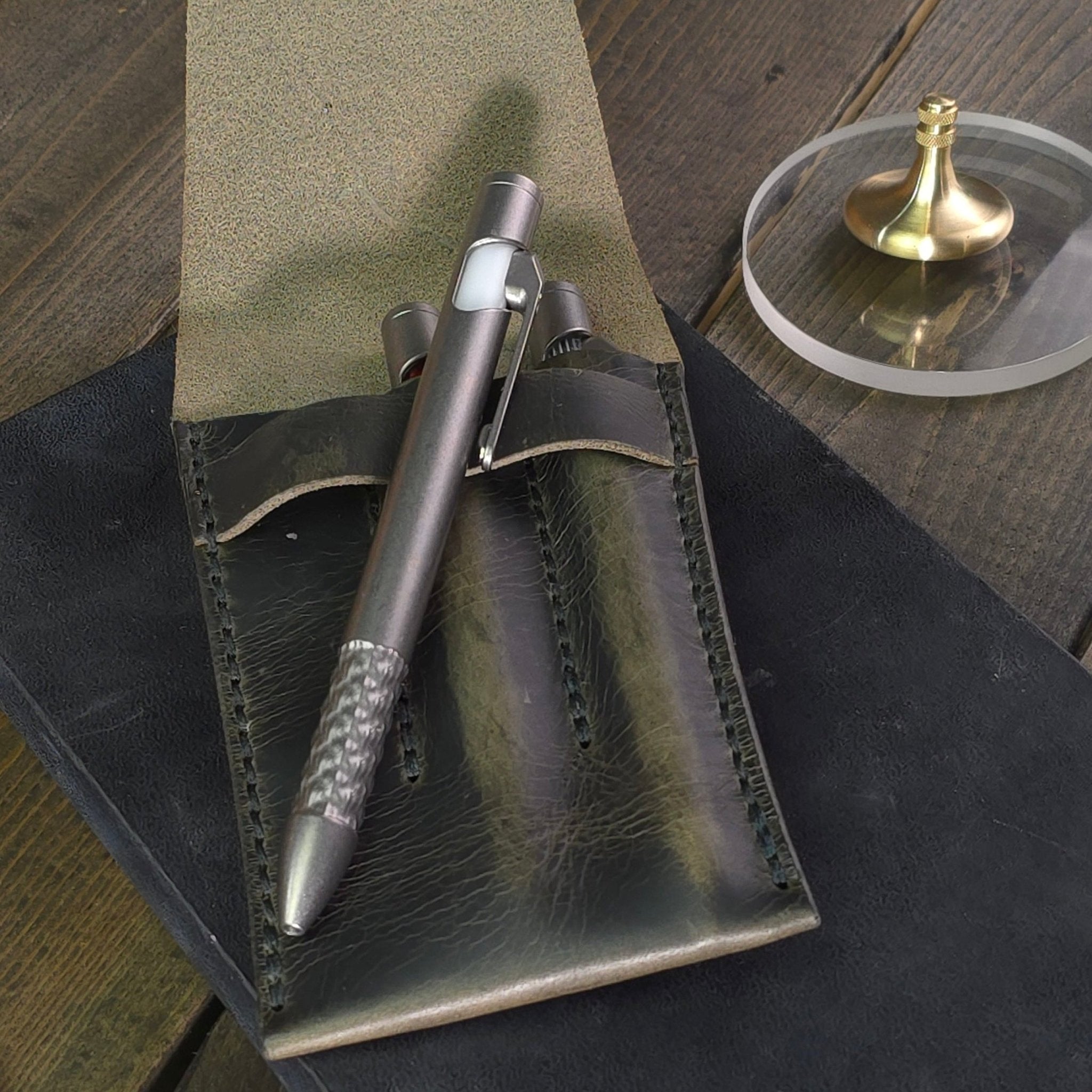 Sideswipe Gen 2 EDC Pen Short Dragonskin - Titanium - Focusworks EDC