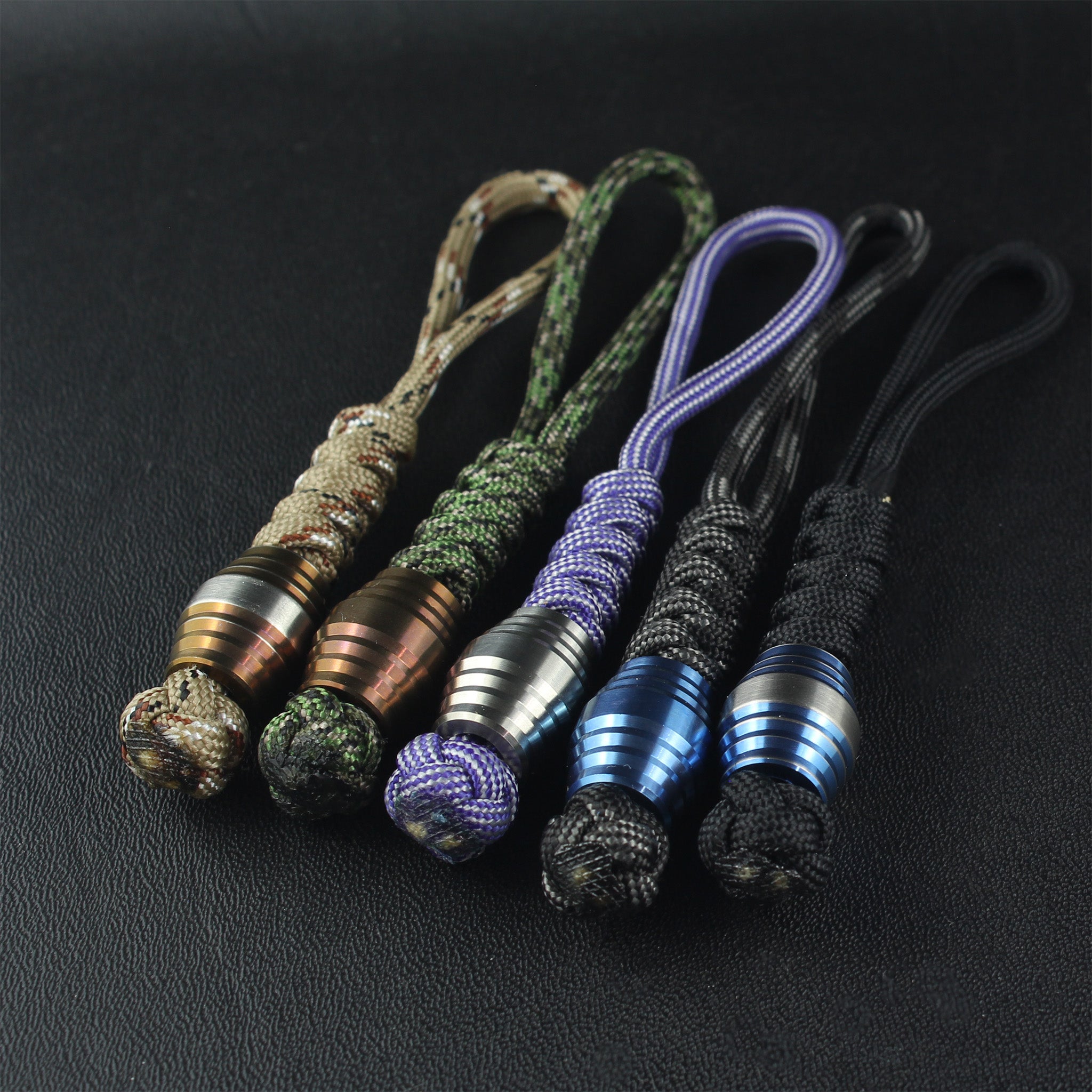 Paracord Lanyard with B6 Bead Titanium - Focusworks EDC