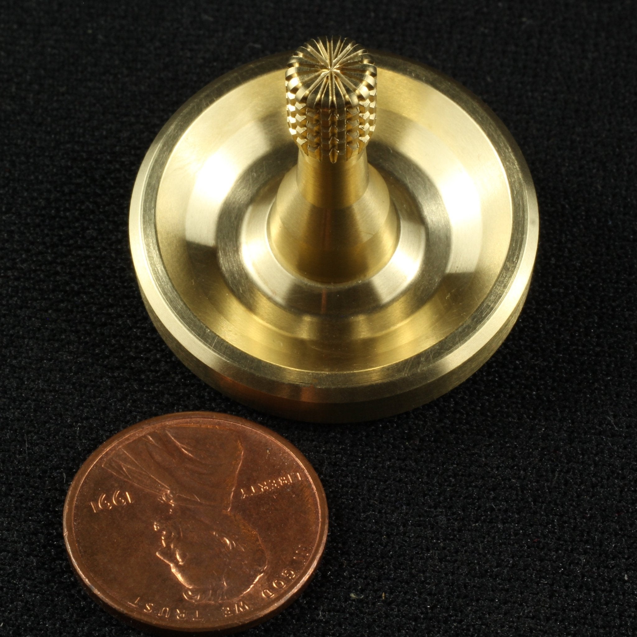 Spinoff Spinning Top in Brass