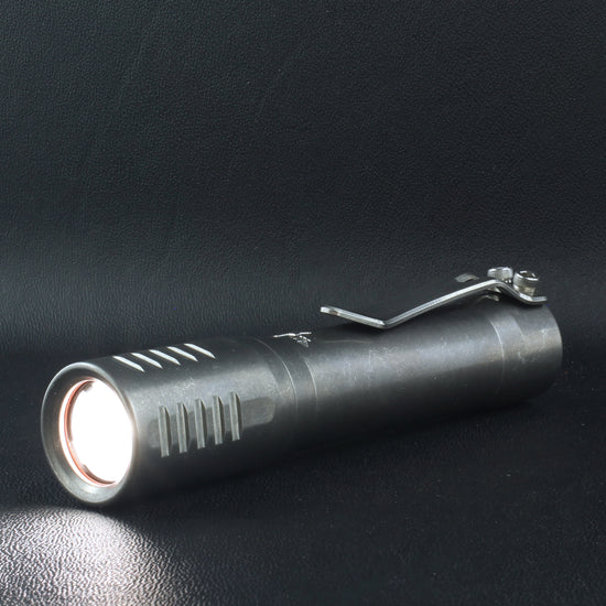 The F2 Flashlight in Titanium
