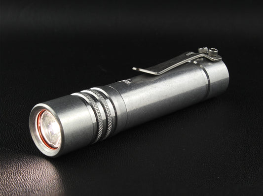 Raw aluminum F3 Flashlight from FocusWorks EDC