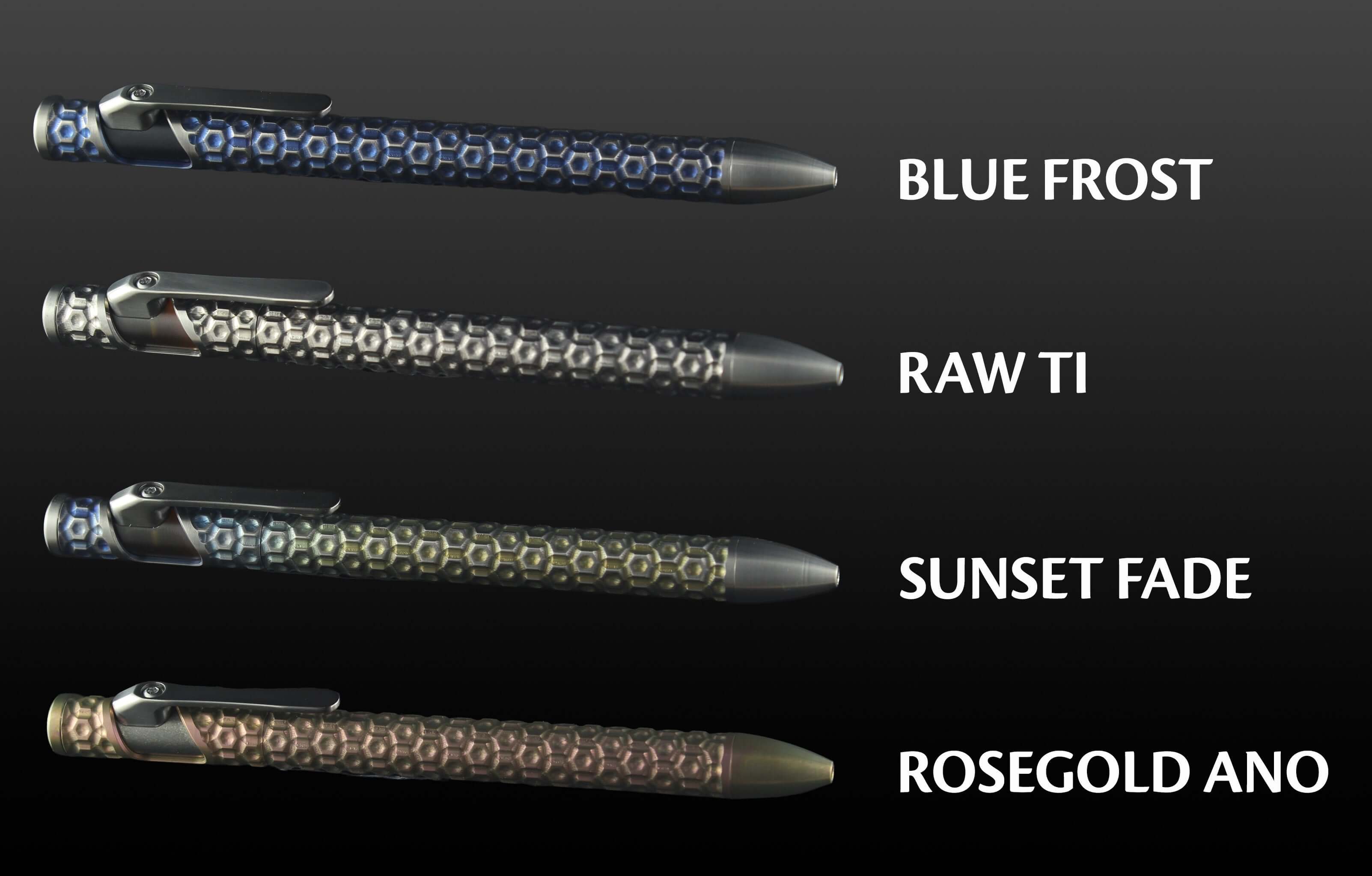 Sideswipe EDC Pen Krakenskin- Titanium