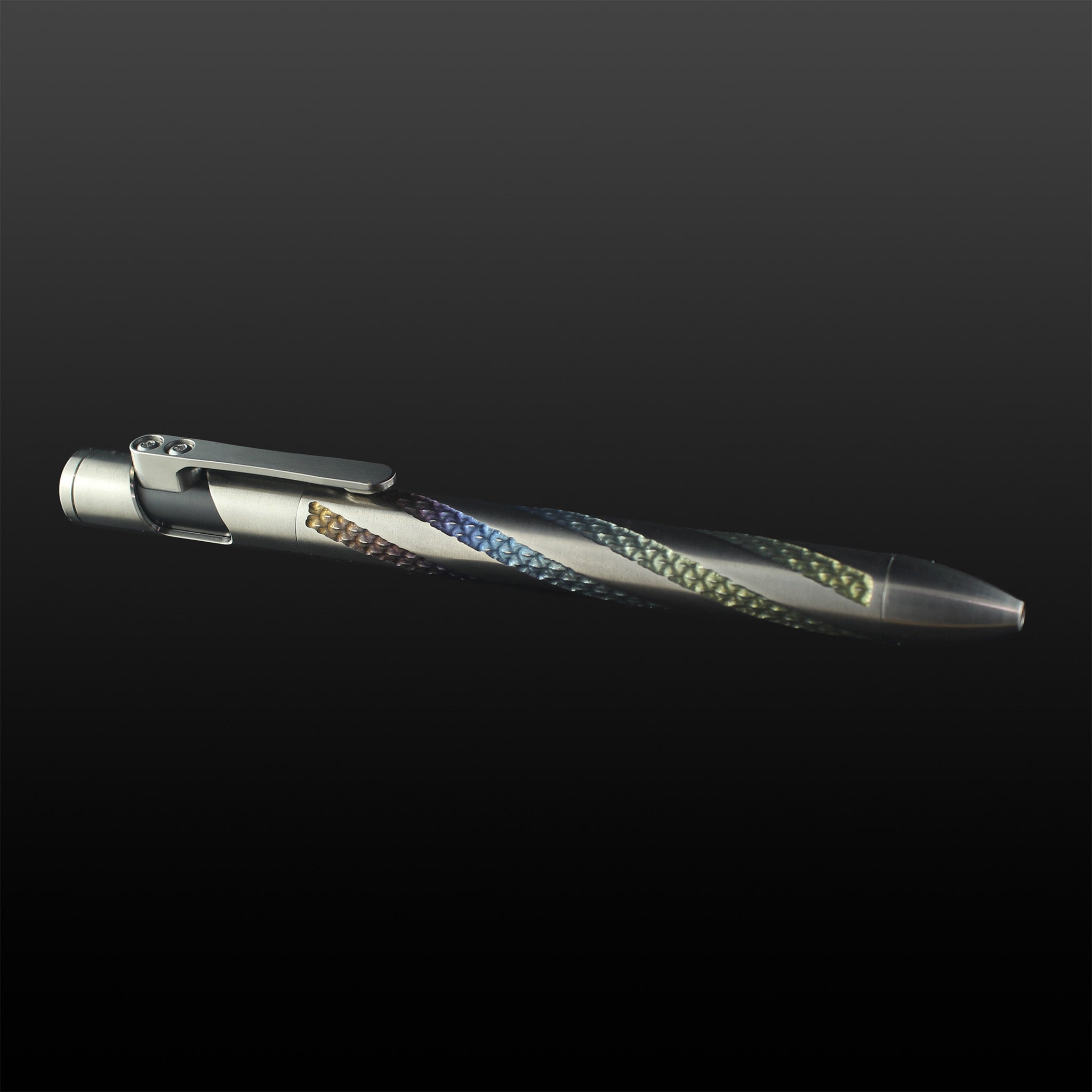 Sideswipe EDC Pen Spiral Dragonskin - Titanium