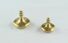 Set of Brass Spinning tops with Jatoba wood stand (Focus 125 and Focus 10)