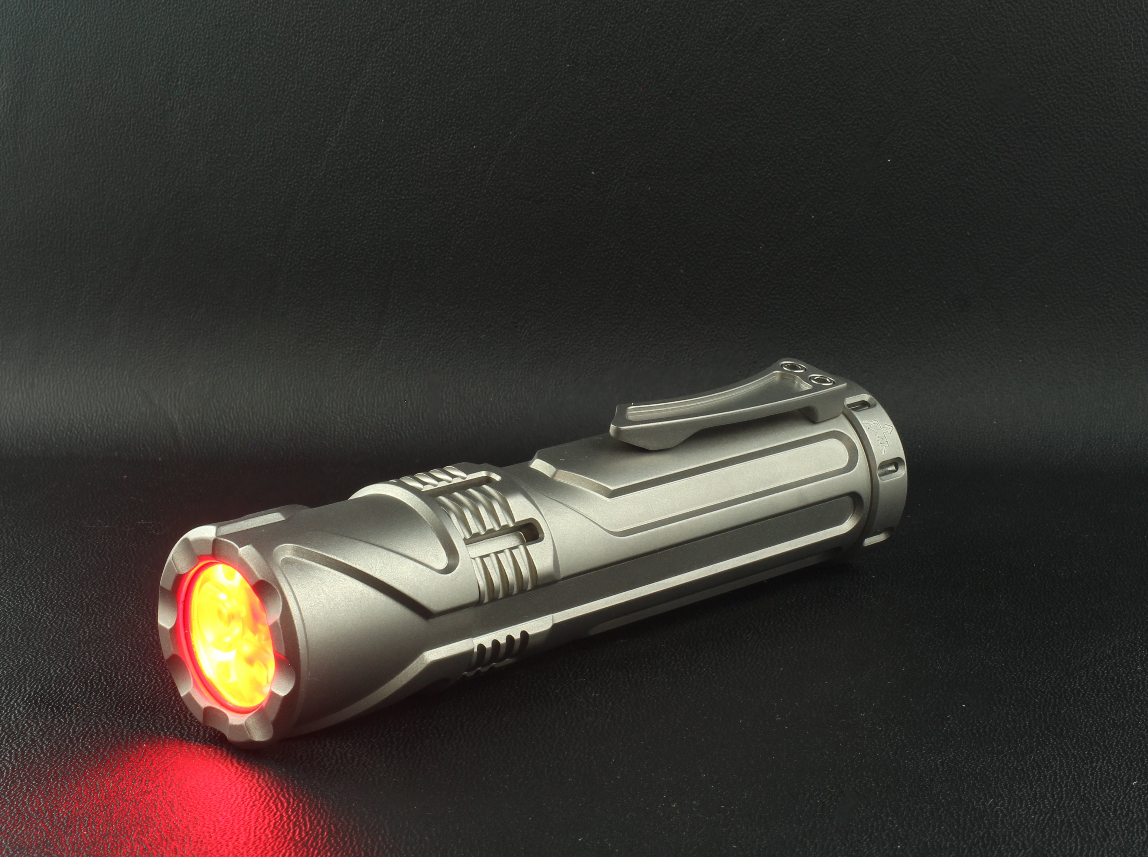 Cylon, Titanium bead blast flashlight from FocusWorks EDC