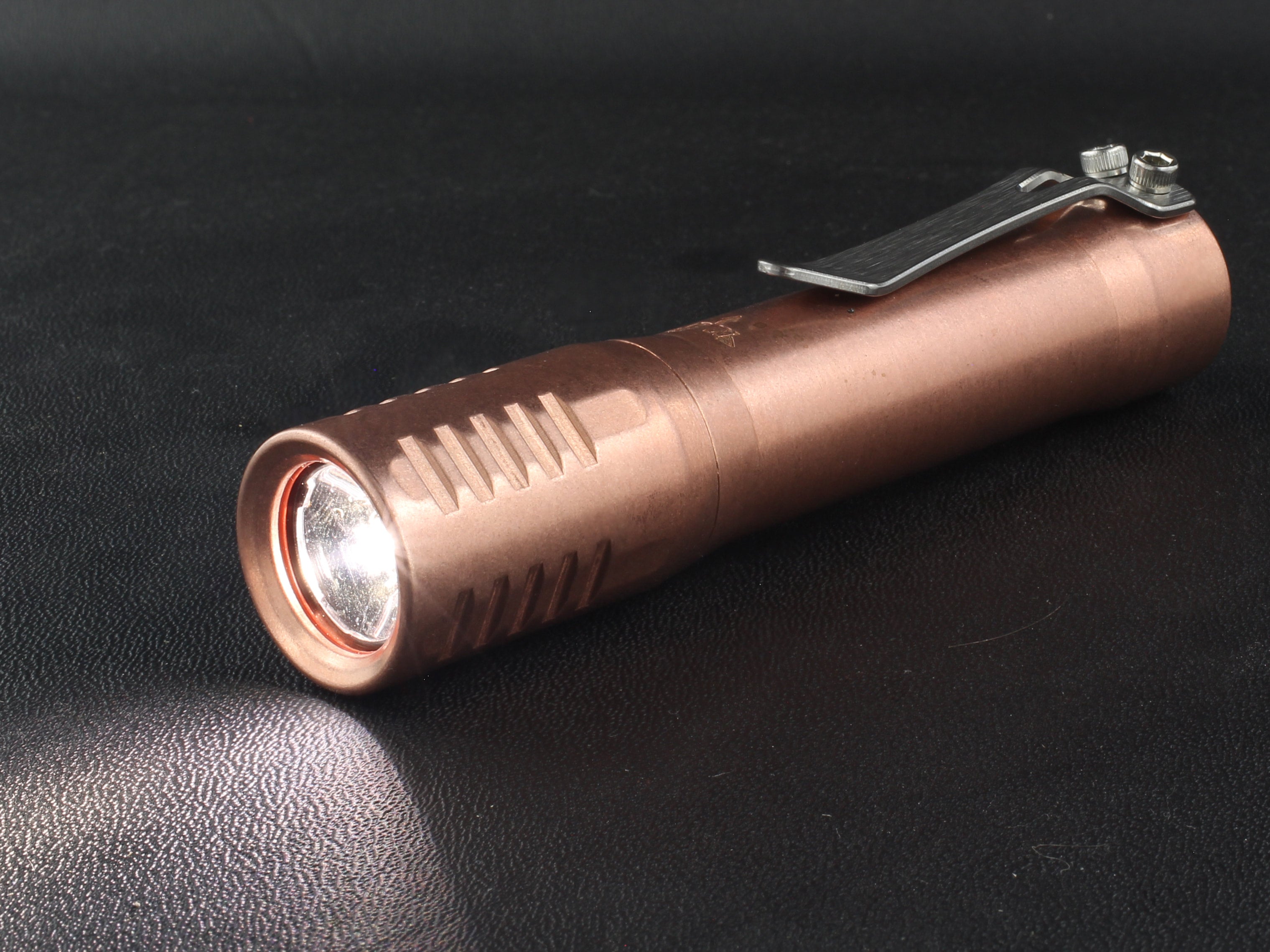 f2 flashlight in copper from focusworks edc